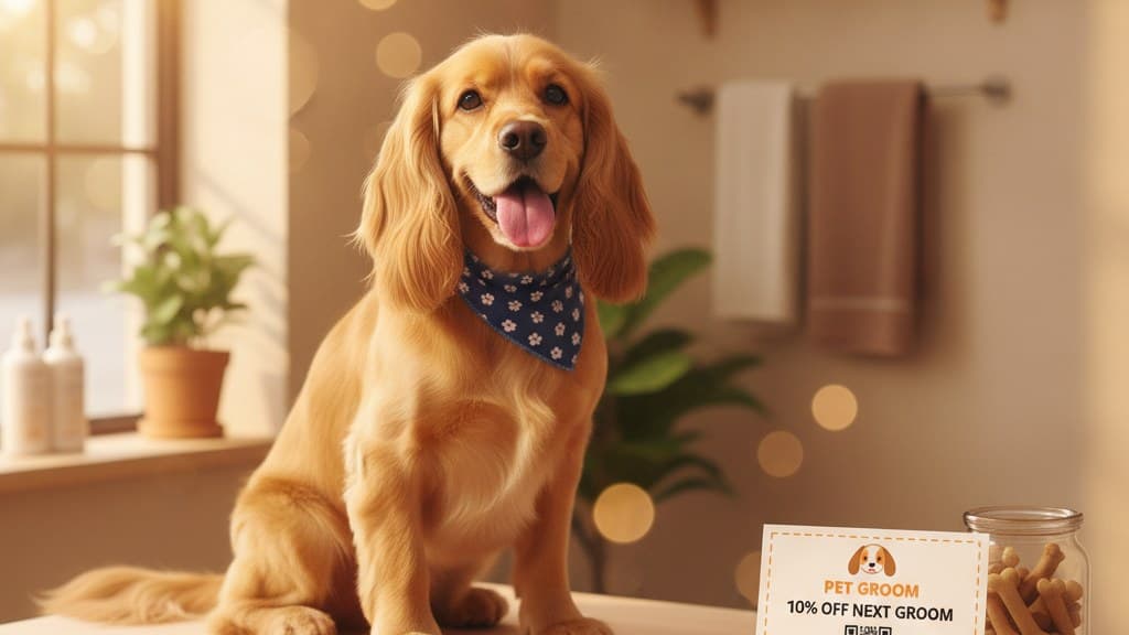 QR Code Coupons for Pet Groomers: The 'We Miss Charlie' Card