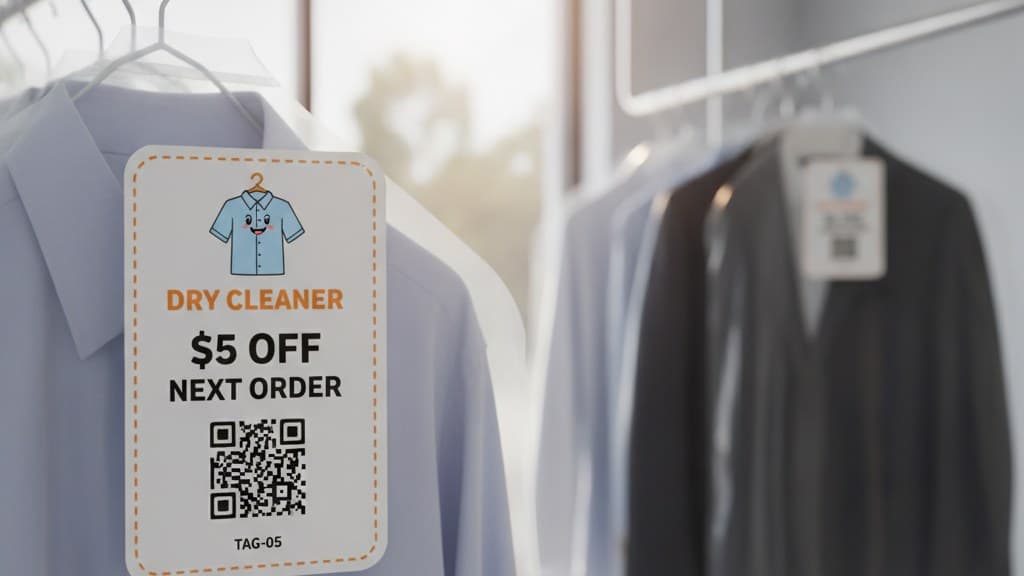 QR Code Coupons for Dry Cleaners: The Hanger-Tag Bounce-Back